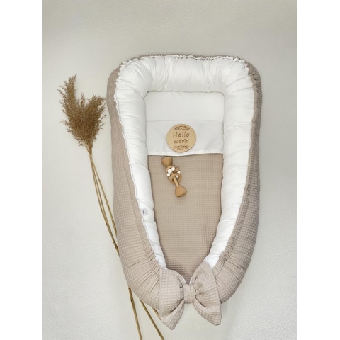 Babynest | Wafelkatoen | Beige | Organic Caton | Biologische katoen | Duurzaam | Comfykids
