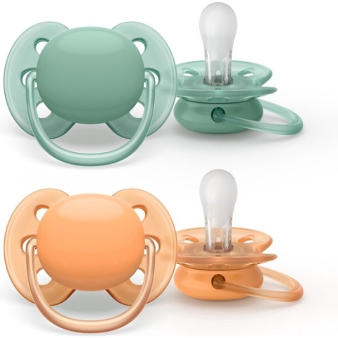 Philips Avent Ultra Soft SCF091/03 - Fopspeen - 0 tot 6 maanden - 2 stuks