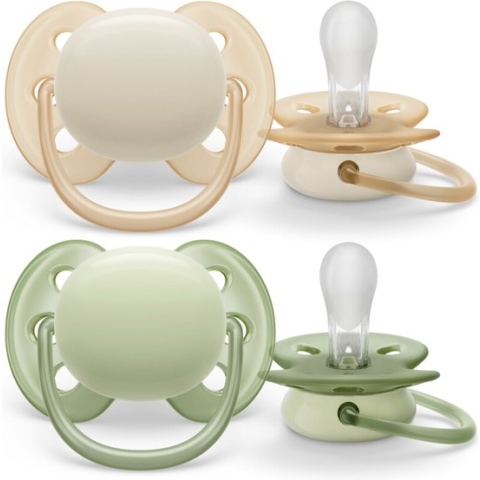Philips Avent SCF091/05 - Fopspeen Ultra Soft - 0 tot 6 Maanden - Verpakking van 2