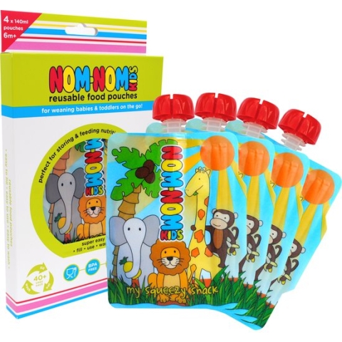 Nom Nom Kids Herbruikbare knijpzakjes