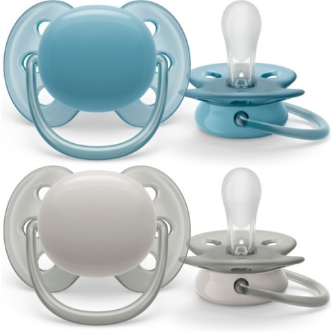 Philips Avent SCF091/17 - Fopspeen Ultra Soft - 6 tot 18 Maanden - Verpakking van 2