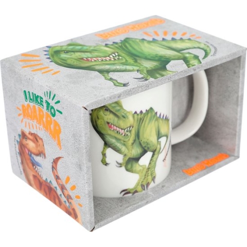 Depesche - Dino World beker met relief T-rex