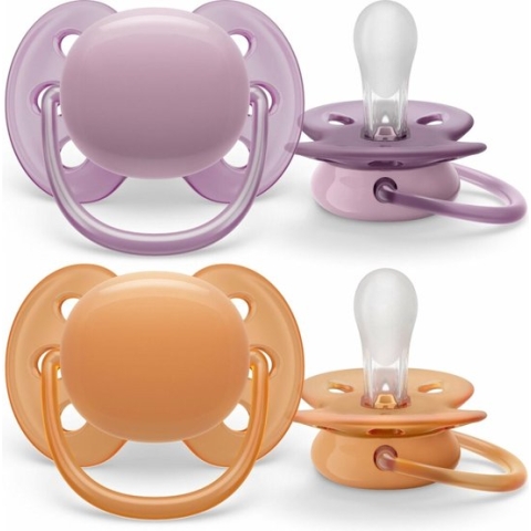 Philips Avent SCF091/33 - Fopspeen Ultra Soft - 6 tot 18 Maanden - Verpakking van 2