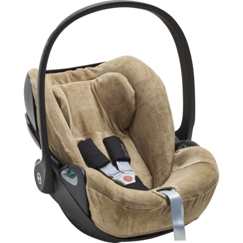 Meyco Baby Velvet autostoelhoes Cybex Cloud Z2 i-size plus - taupe
