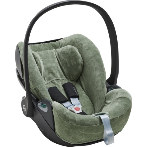 Meyco Baby Velvet autostoelhoes Cybex Cloud Z2 i-size plus - forest green