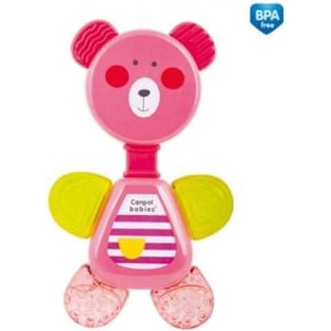 Canpol Babies Teddybeer Koelbijtring met Ice gel, 0+ m Grijs