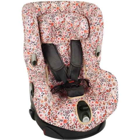 Autostoelhoes Geschikt voor Maxi Cosi Axiss - Maxi Cosi Hoes Groep 0-1 - Zacht Katoen - Perfecte Pasvorm - Roze Bloemen