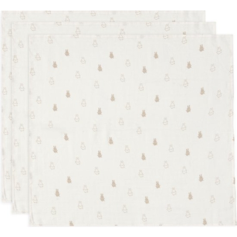 Jollein x Nijntje Hydrofiele Doek Small 70x70cm Happy Miffy - Nougat - 3 Stuks