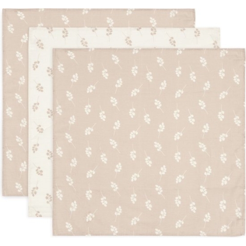 Jollein Hydrofiele Doek Small 70x70cm Twig - Wild Rose - 3 Stuks