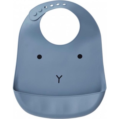 Tilda Silicone Bib 2-Pack Rabbit blue wave | Liewood
