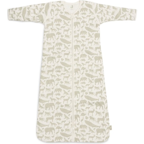 Jollein Baby Slaapzak Met Afritsbare Mouw 110cm Animals - Olive Green