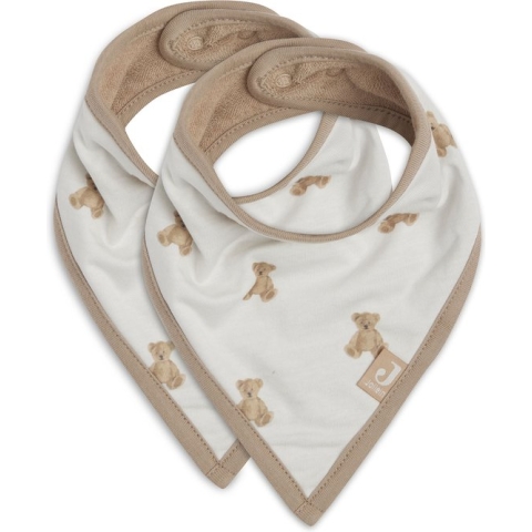 Jollein Slab Bandana Teddy Bear - 2 Stuks - GOTS