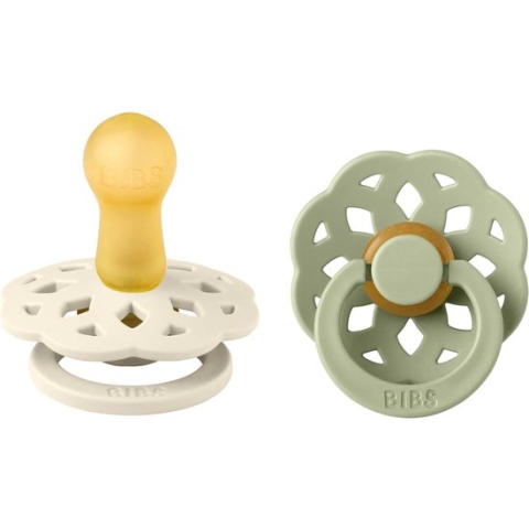 BiBS - Boheme Pacifier - Stage 2 Fopspeen - 2 stuks - Ivory / Sage