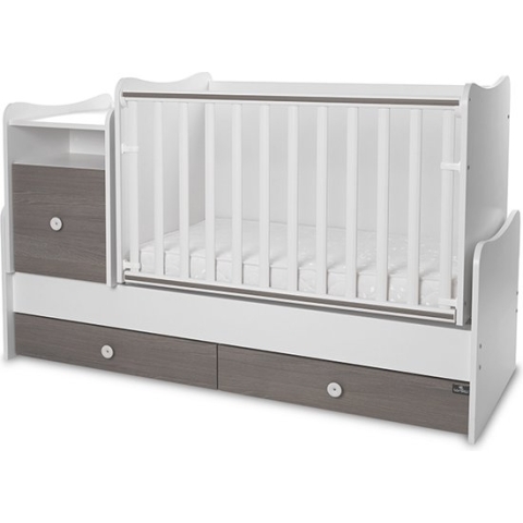 Trend Plus Lorelli combi ledikant 5 in 1 met schommel funtie  white / coffee