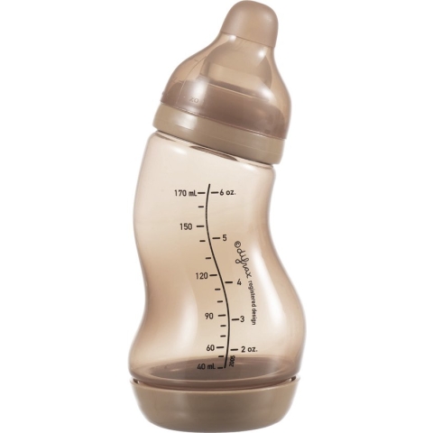 Difrax Babyfles 170 ml Natural - S-Fles - Anti-Colic - Lichtbruin - 1 stuk