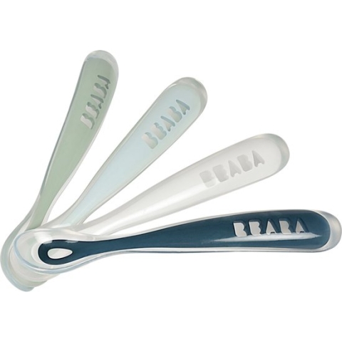 Béaba - Siliconen Lepels - 4 stuks - Blauw - 4m+