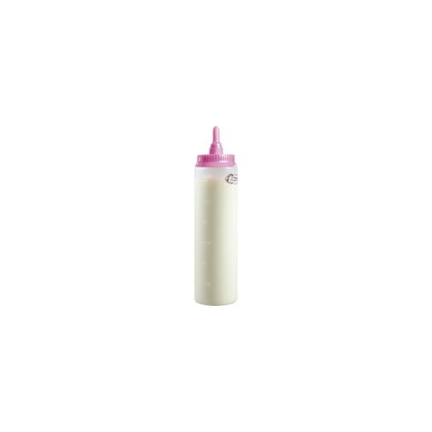 Bestron doseerfles voor 700 ml, met schaalverdeling voor crêpes, poffertjes, pannenkoeken, wafels, muffins of donutbeslag, kleur: wit