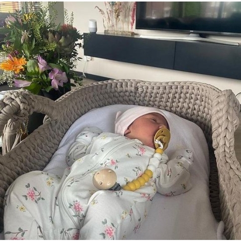 BabyRace mozes mand - Taupe - Handgemaakt - Inclusief matrasje