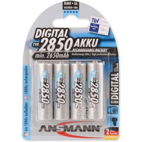 Ansmann AA 2850 mAh Oplaadbare Batterijen