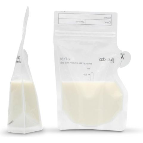 Alecto BF100 - Moedermelk bewaarzakjes 220 ml, 100 stuks