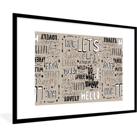 Fotolijst incl. Poster - Quotes - Kinderen - Woorden - Spreuken - Kids - Baby - Jongens - Meiden - 120x80 cm - Posterlijst