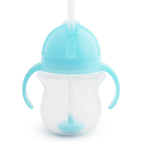 Munchkin tip & sip drinkbeker met rietje blauw