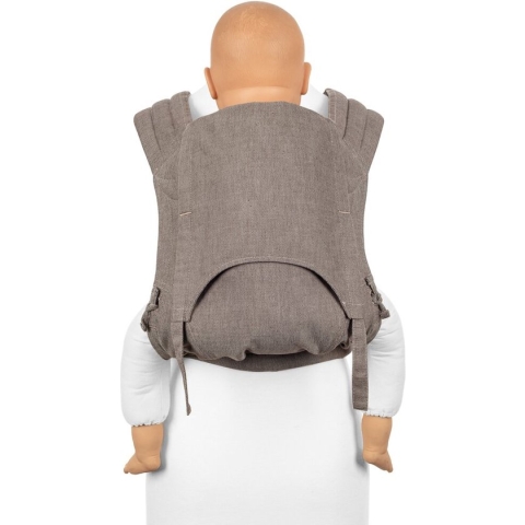 Fidella Fly Tai - Mei Tai Ergonomische Draagzak - combinatie draagzak - Chevron - walnoot bruin - voor peuters