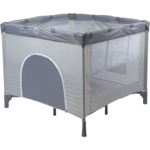 Ding Deluxe Inklapbare Box - Babybox - Grijs - Incl. bodemverhoger