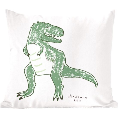 Sierkussens - Kussentjes Woonkamer - 60x60 cm - Kinderkamer - Tyrannosaurus Rex - Dinosaurus - Jongens - Meisjes - Kids