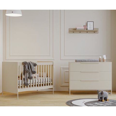 Cabino Complete Babykamer Belmond 2-Delig Babybed & Commode - Clay