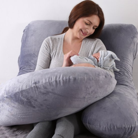 Zwangerschapskussen, volledig lichaam in G-vorm van vezels, veelzijdig te gebruiken voor zwangere vrouwen of voor extra comfort op uw bank of bed