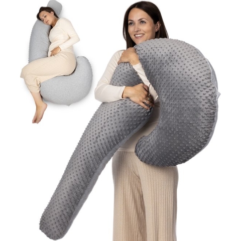 Diley Dreams J-Vorm Nova Zwangerschapskussen – Zijslaapkussen – Voedingskussen – Body Pillow – 160x63cm