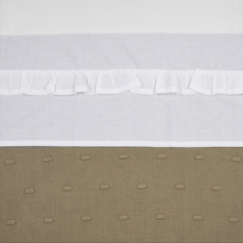 Meyco Ruffle wieglaken - white - 75x100cm