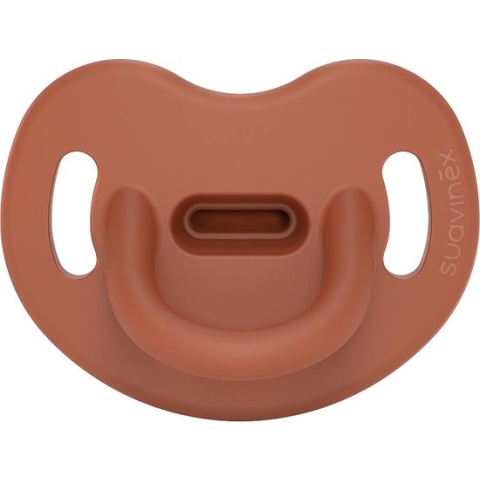 Suavinex Essence Flat Brick Red 0-6m Silicone Fopspeen SXSEA10081559