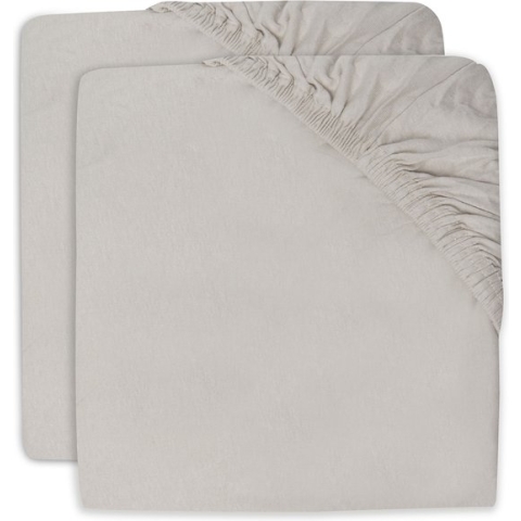 Jollein Baby Hoeslaken Wieg Jersey 40/50x80/90cm - Nougat - 2 Stuks