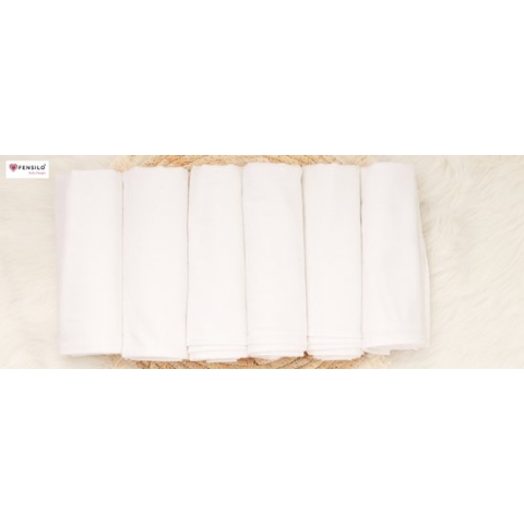 Flanellen Luiers- 6 PACK - Wit – FENSILO – Flanellen doeken