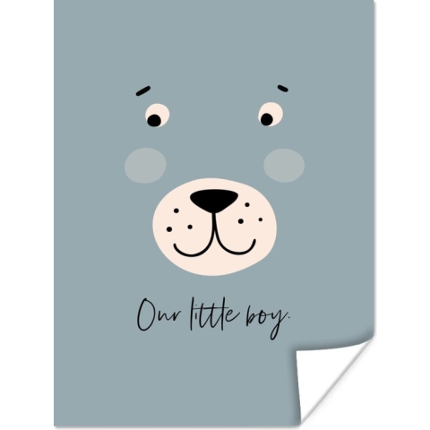 Poster Quotes - Baby - Our little boy - Spreuken - Kids - Kinderen - Jongens - 120x160 cm XXL - Poster Babykamer