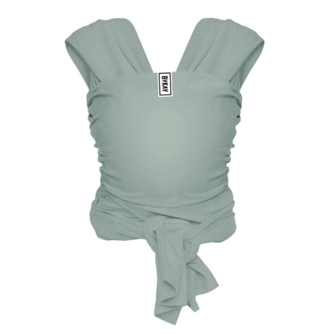 ByKay Stretchy Wrap Deluxe Ergonomische Draagdoek - Rekbare Draagdoek voor Newborn tm 18kg - 100% Organisch Katoen - Buik- en Heupdragend - Minty Grey - Maat M