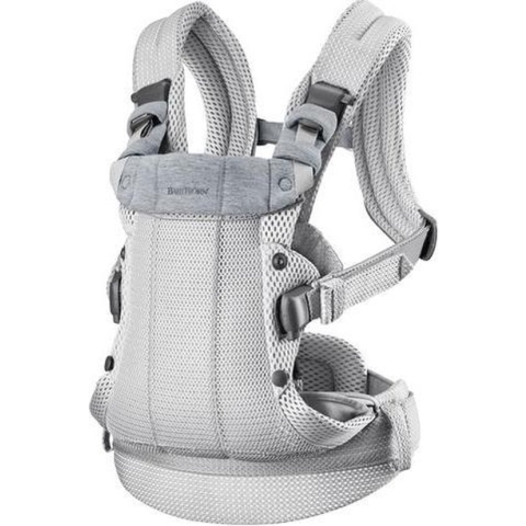BabyBjörn Draagzak Harmony - 3D Mesh - Zilver - Buikdrager - Rugdrager – Ergonomisch – Zachte details