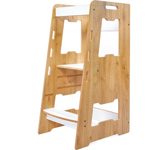 Leertoren Montessori - Learning Tower - Opstapje - keukentoren - keukenhulp - Naturel leertoren Montessori - Antislip - Kindertrap - Leertoren peuters - Leer toren - Stabiel