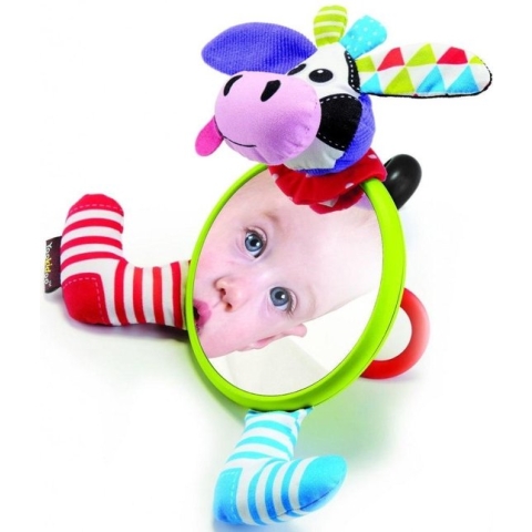 Yookidoo Spiegel voor Baby in Auto en Buggy model Koe