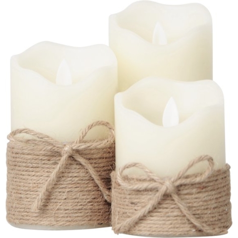 O'DADDY® LED Kaarsen - Led kaarsen met bewegende vlam - led kaarsen met afstandbediening - led kaars - led kaarsen met timer - led kaarsen met flikkerende vlam - met timer en dim functie - Warm Wit Licht - Crème - set van 3 maten 10+12.5+15 - 8d