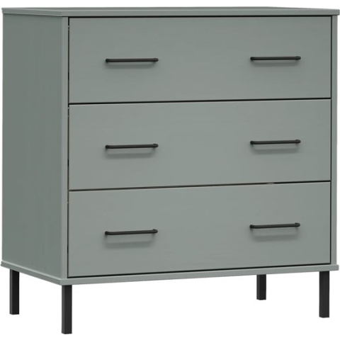 vidaXL-Dressoir-met-3-lades-OSLO-77x40x79,5-cm-massief-hout-grijs