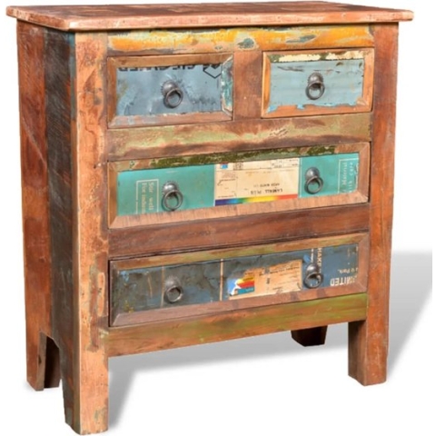 vidaXL-Kast-met-4-lades-massief-gerecycled-hout