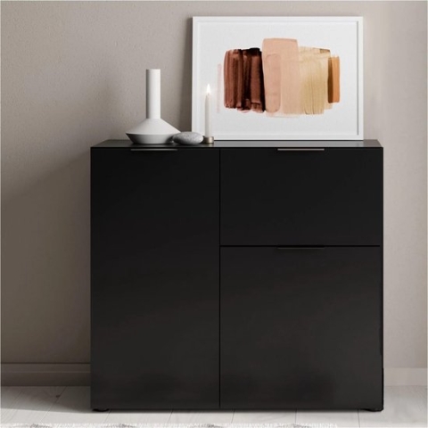 FMD - Commode - Zwart - 90x32x81 cm