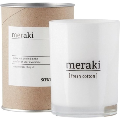 Meraki geurkaars fresh cotton groot