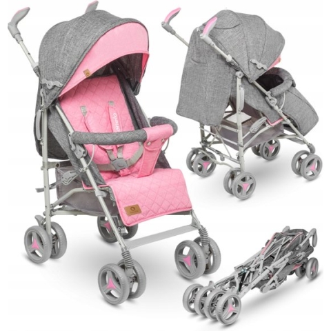 Lionelo Irma - Buggy - Wandelwagen- Lichte 7kg - tot 15 kg - Geveerde wielen - 360° - tot 5 jaar - Opbergmand - Verstelbare handgreep - Snel inklapsysteem - Compact formaat