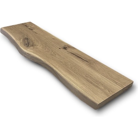 Wandplank Massief Eiken Hout - 250x30 – Natural - Boomstam Plank - Boekenplank