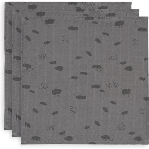 Jollein Hydrofiel Monddoekje Spot - Storm Grey - 3 Stuks