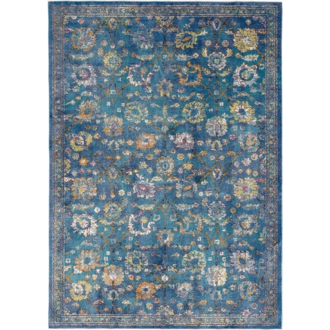 Tapijtenloods Picasso Sarough Vintage Vloerkleed Blauw Laagpolig - 200x290 CM
